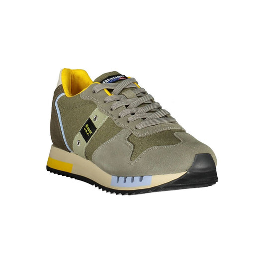 Green Leather Men Sneaker