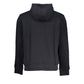 Sleek Black Cotton Hooded Sweatshirt