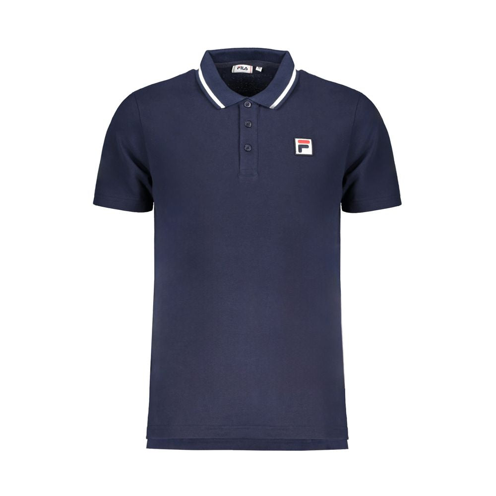 Blaues Poloshirt aus Baumwolle