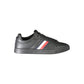 Schwarze Leder Herren Sneaker