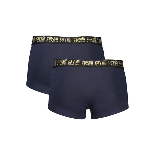 Blue Cotton Men Boxer