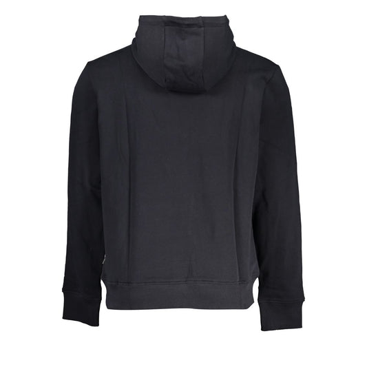 Elegantes schwarzes Kapuzensweatshirt aus Baumwolle