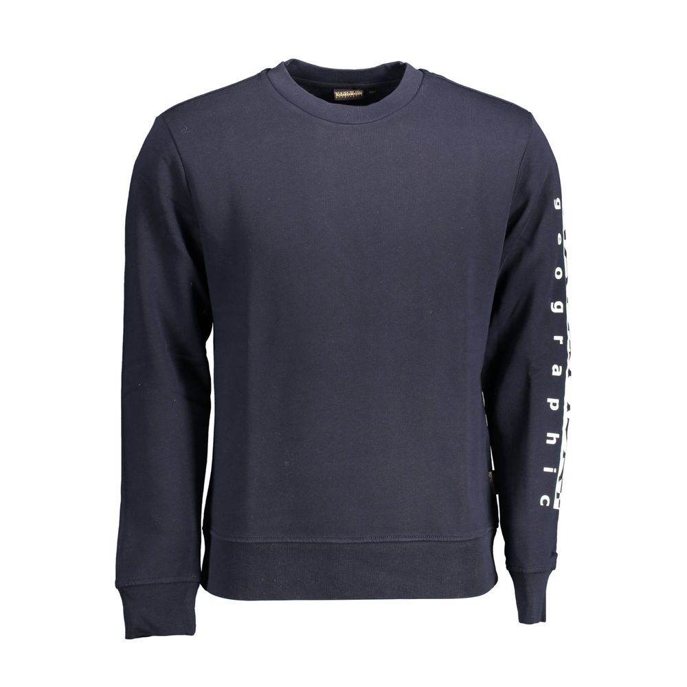 Maglione da uomo in cotone blu