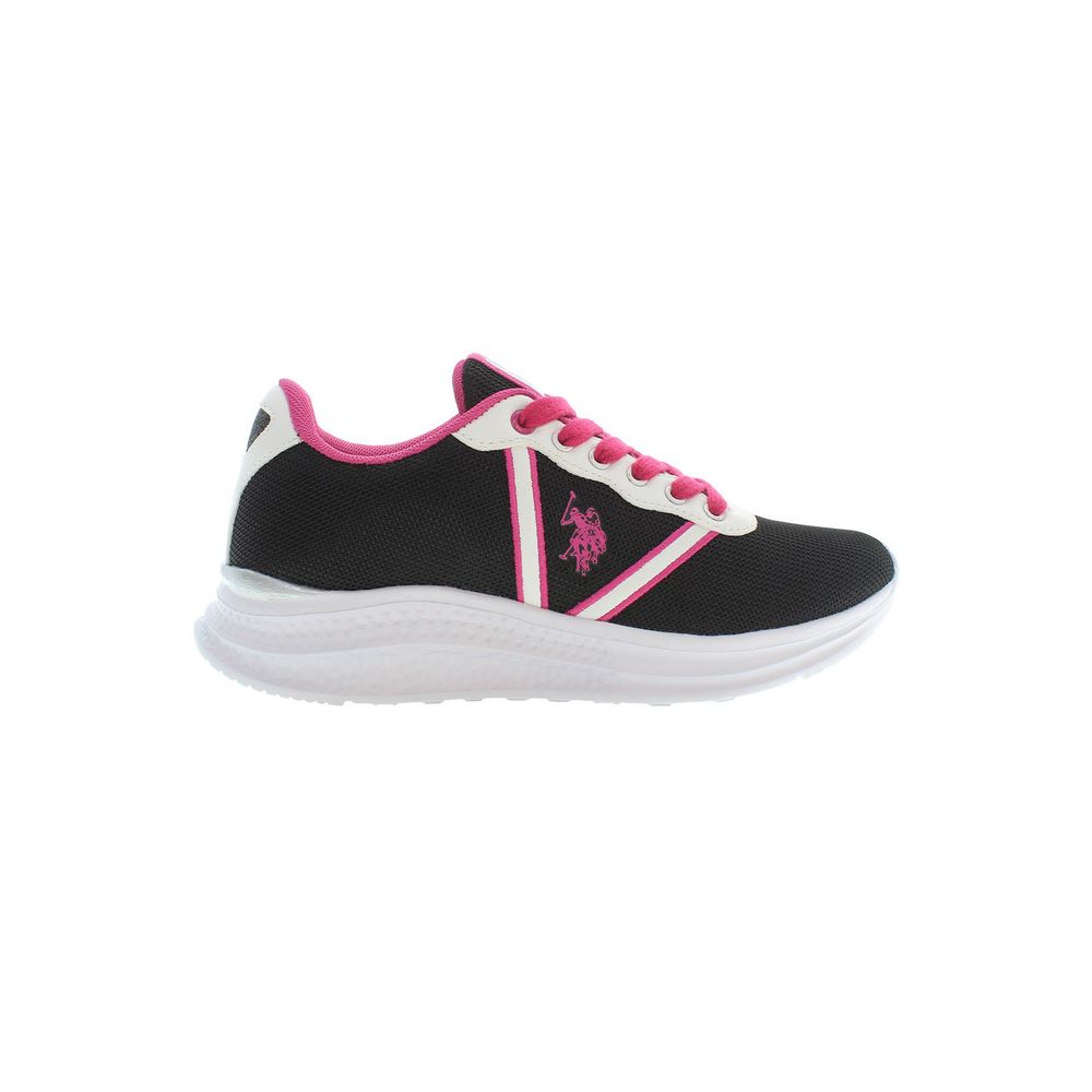 Black Polyester Women Sneaker