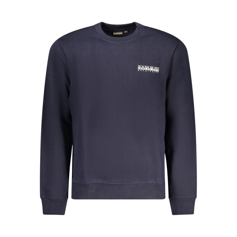 Blauer Baumwollpullover