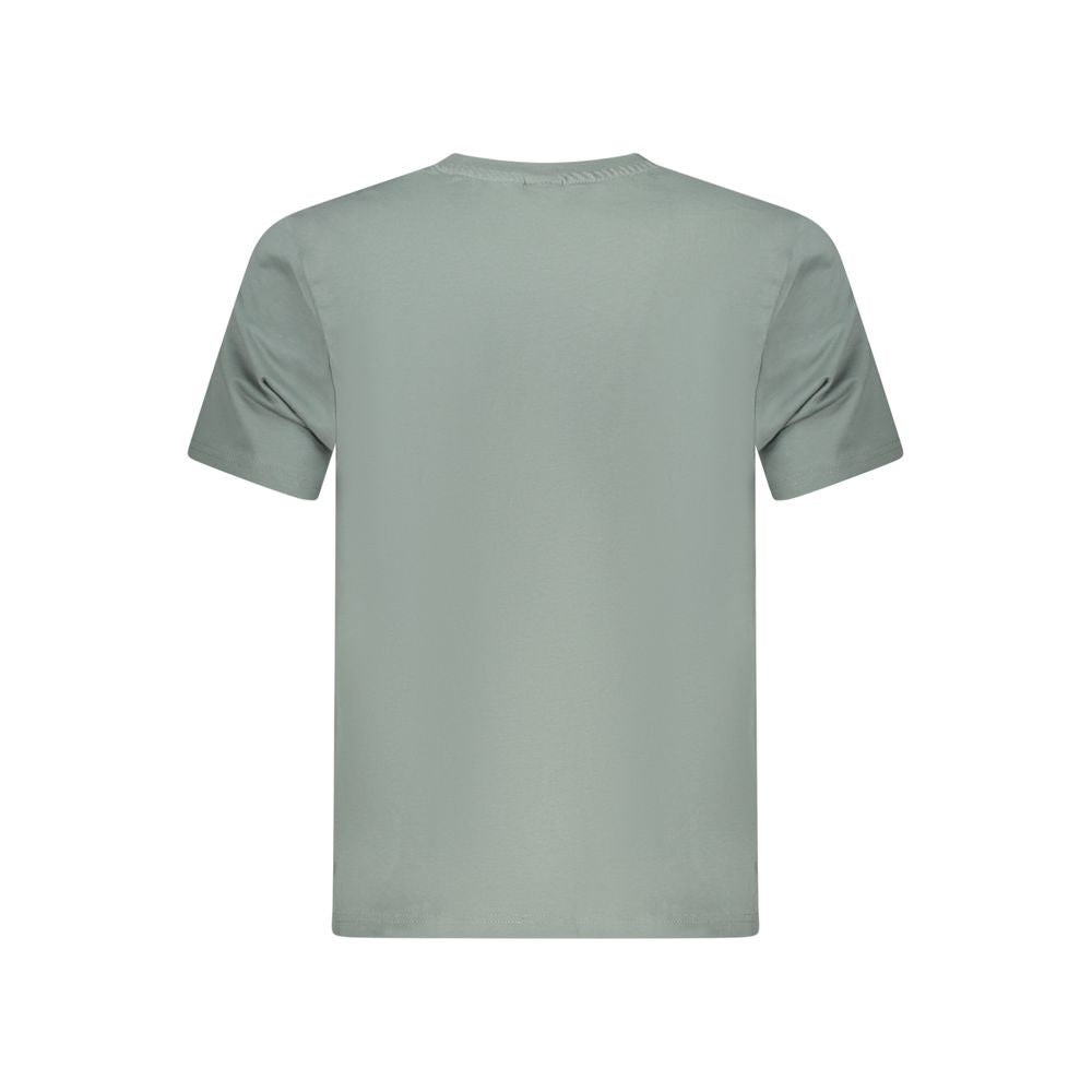 Green Cotton Men T-Shirt