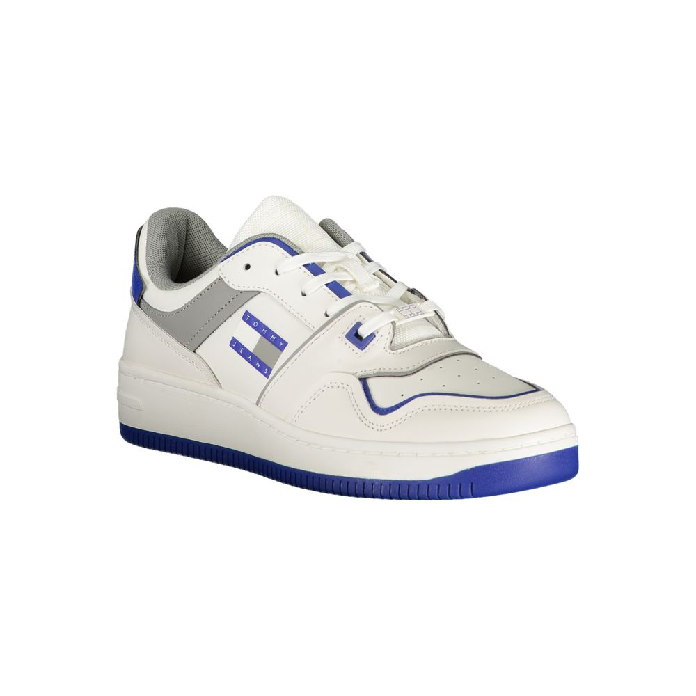 White Polyethylene Men Sneaker