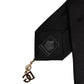 Dolce & Gabbana Black Logo Embellished Adjustable Necktie Tie