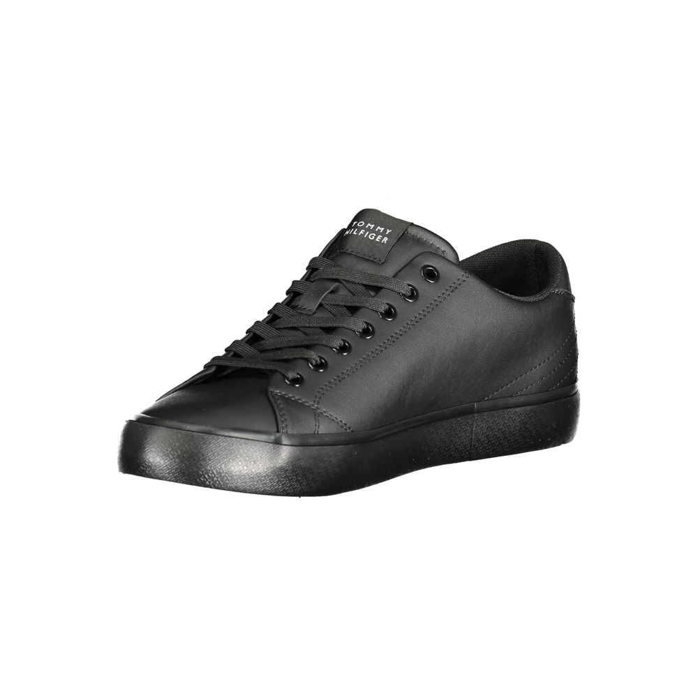 Black Leather Men Sneaker