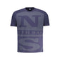 Blue Cotton Men T-Shirt