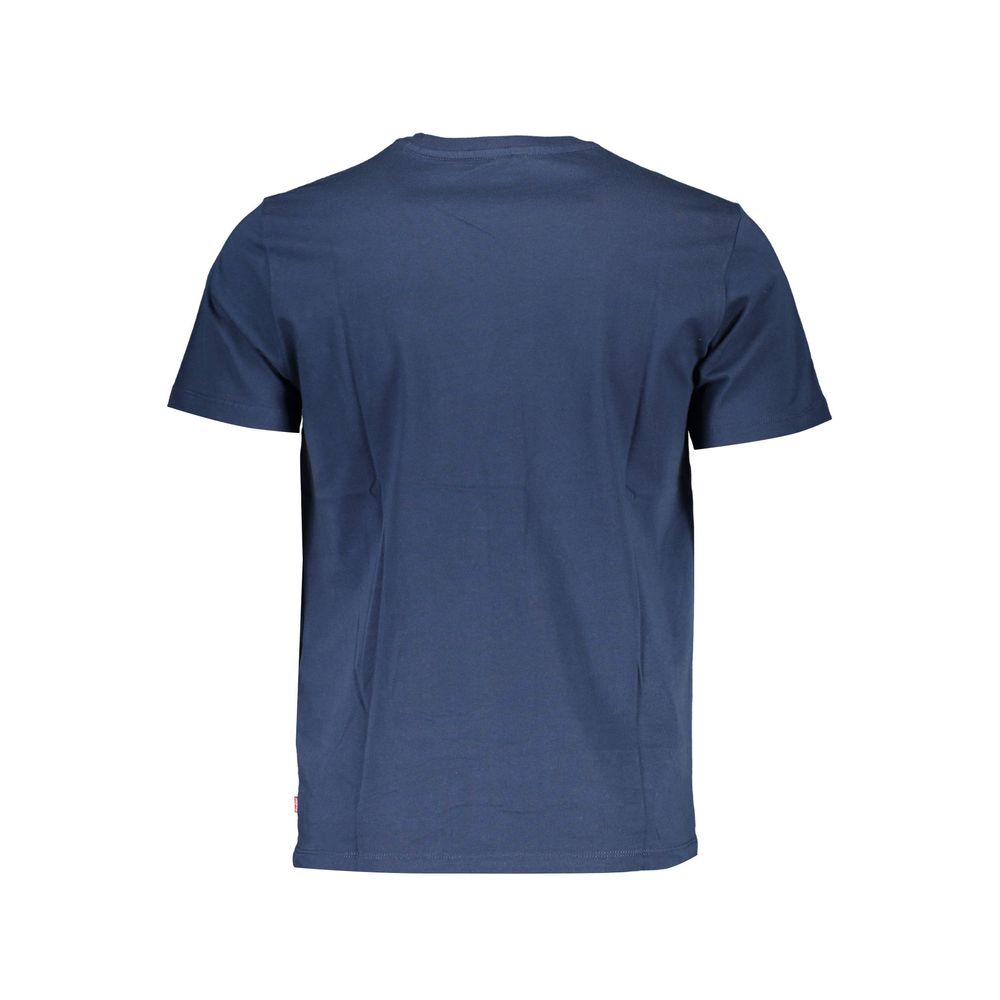 Blaues Herren-T-Shirt aus Baumwolle