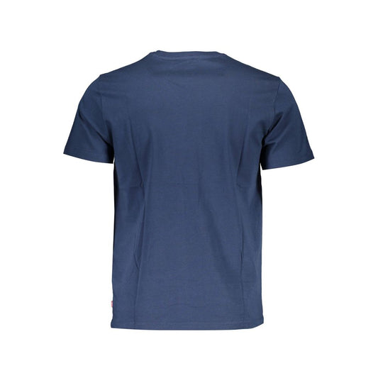 T-shirt da uomo in cotone blu