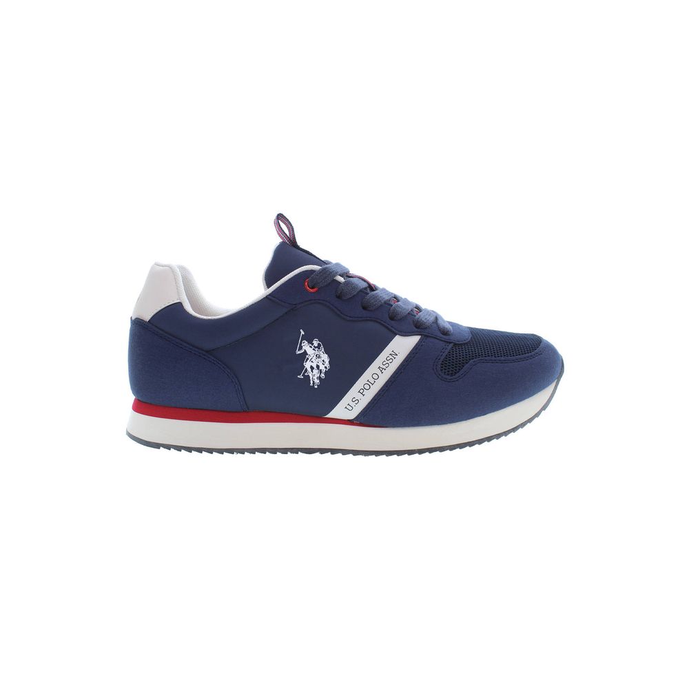 Blue Polyester Men Sneaker