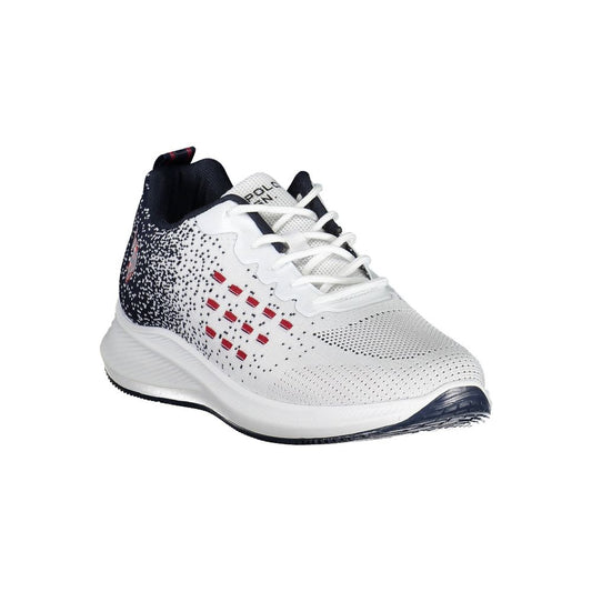 White Polyester Men Sneaker