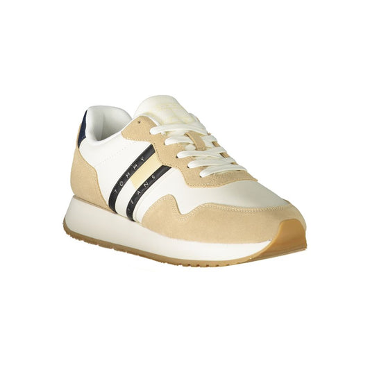 Beige Leder Herren Sneaker