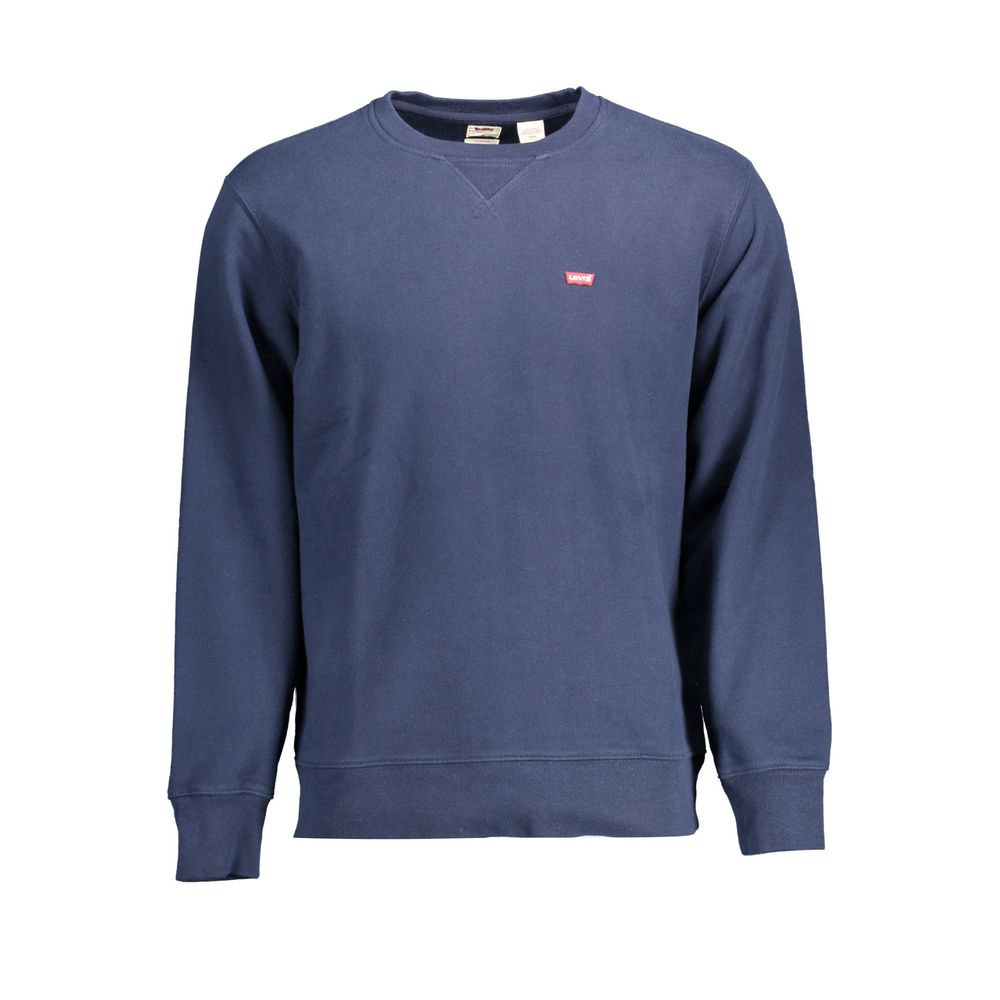 Maglione da uomo in cotone blu