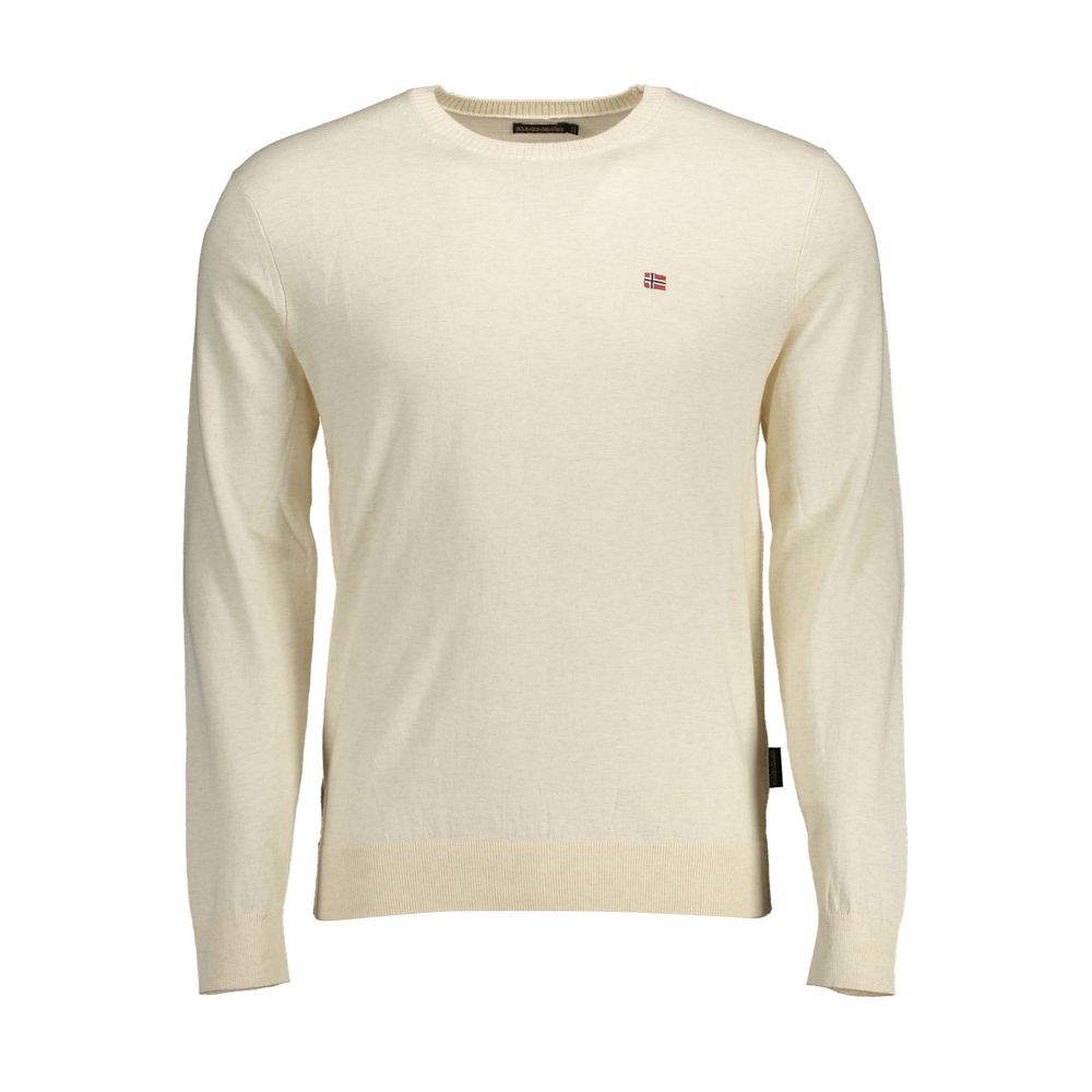 Maglione da uomo in cotone beige