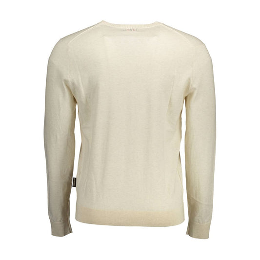 Maglione da uomo in cotone beige