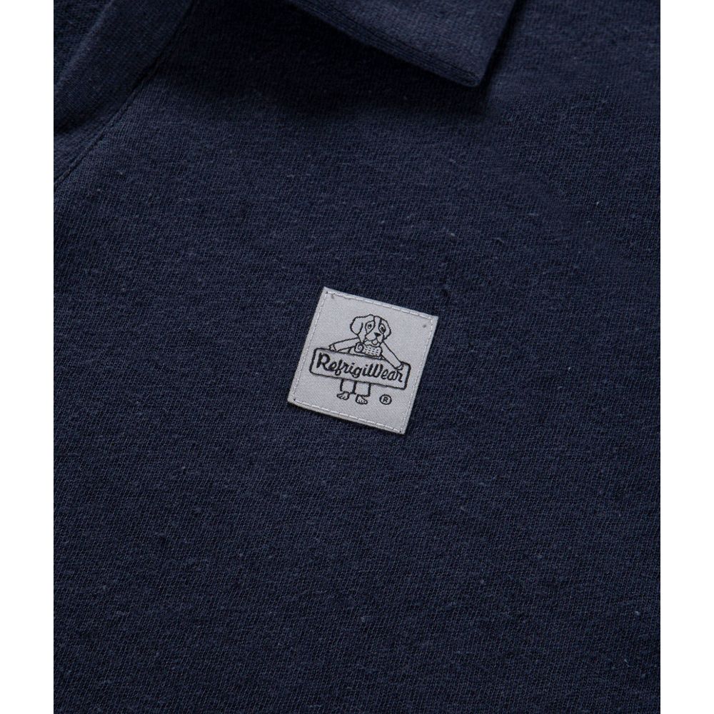 Blue Cotton Polo Shirt