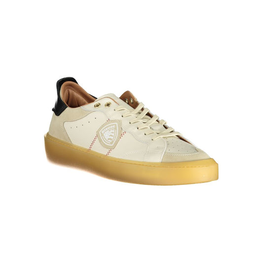 Sneaker da uomo in pelle bianca