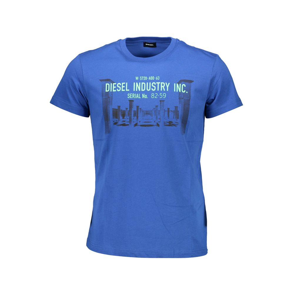 Blaues Herren-T-Shirt aus Baumwolle