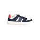 Sneaker da uomo in pelle blu