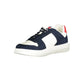 Sneaker da uomo in pelle blu