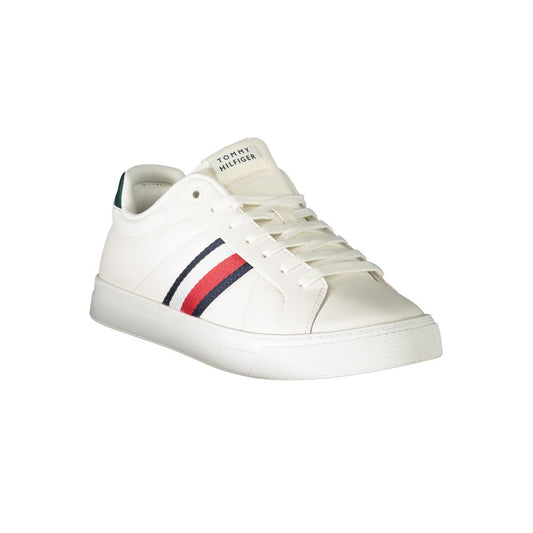 Sneaker da uomo in pelle bianca