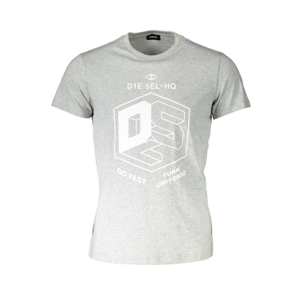 T-shirt da uomo in cotone grigio