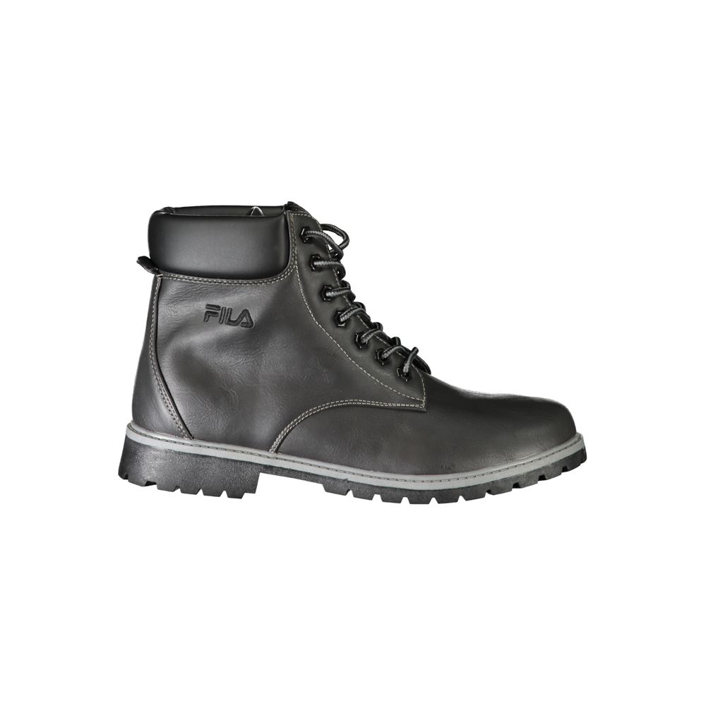 Schwarzer Polyester-Herrenstiefel