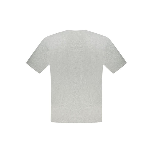 Gray Cotton Men T-Shirt