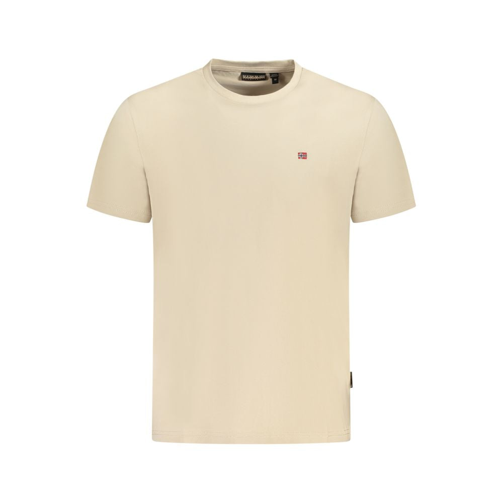 T-shirt da uomo in cotone beige