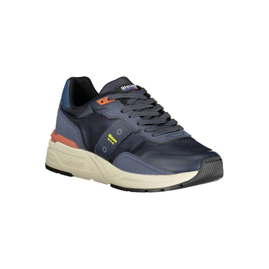 Blauer Polyester-Sneaker