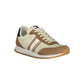 Sneaker da uomo in pelle beige