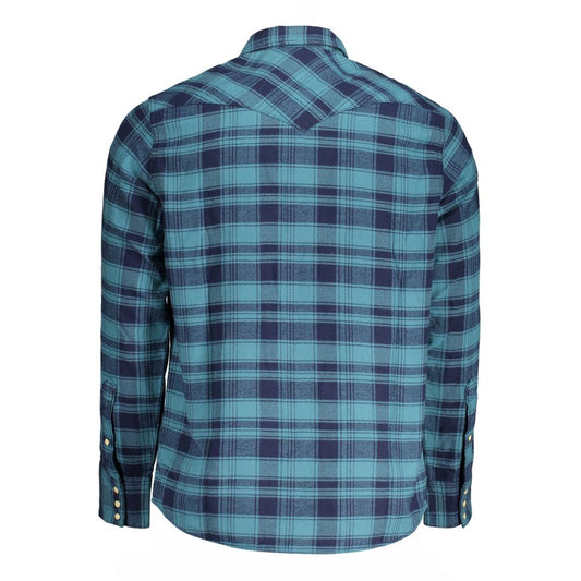 Camicia di cotone blu