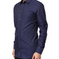 Dolce & Gabbana Blue Check Tartan GOLD Formal Dress Shirt