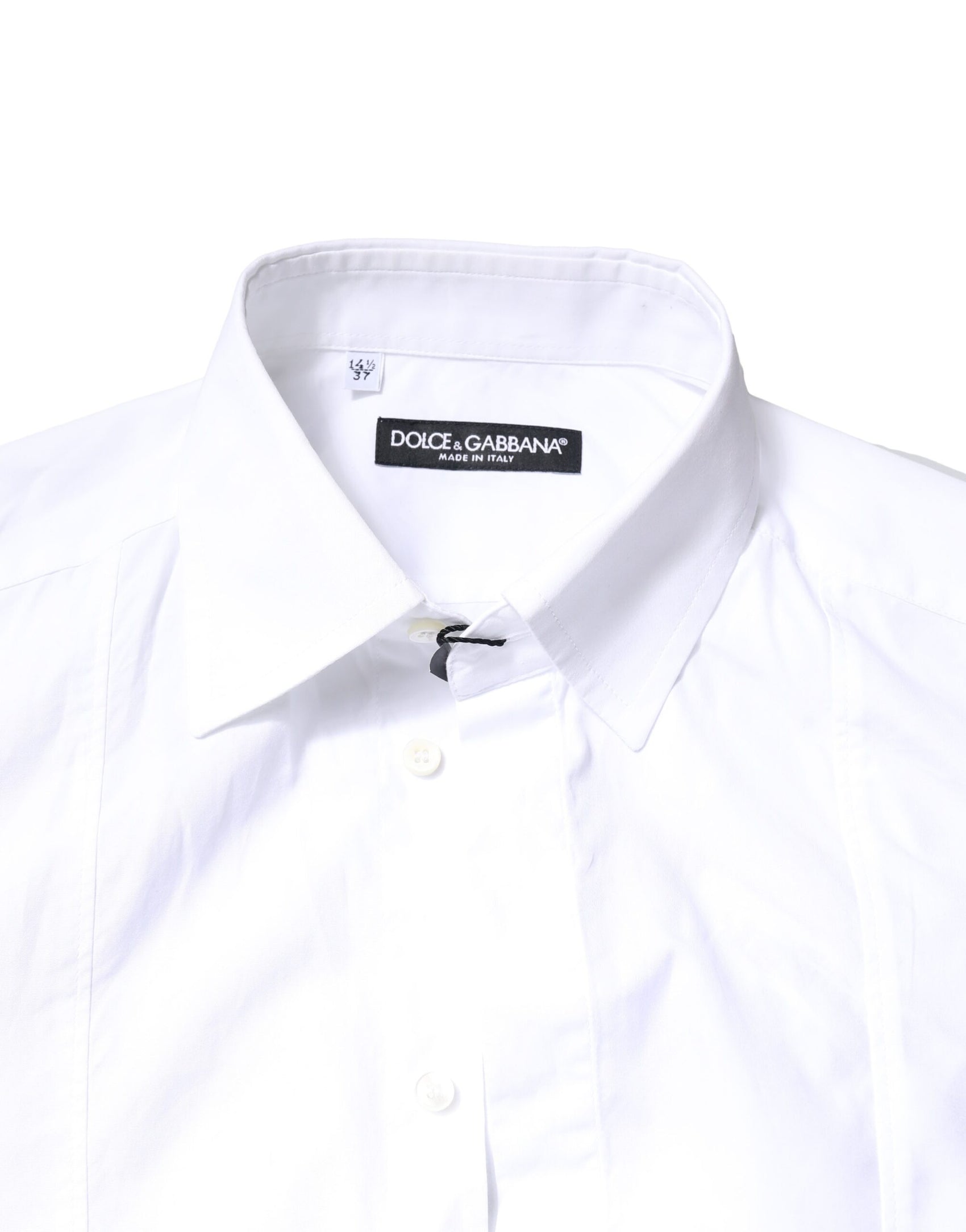 Dolce & Gabbana White Cotton Long Sleeves Formal Dress Shirt