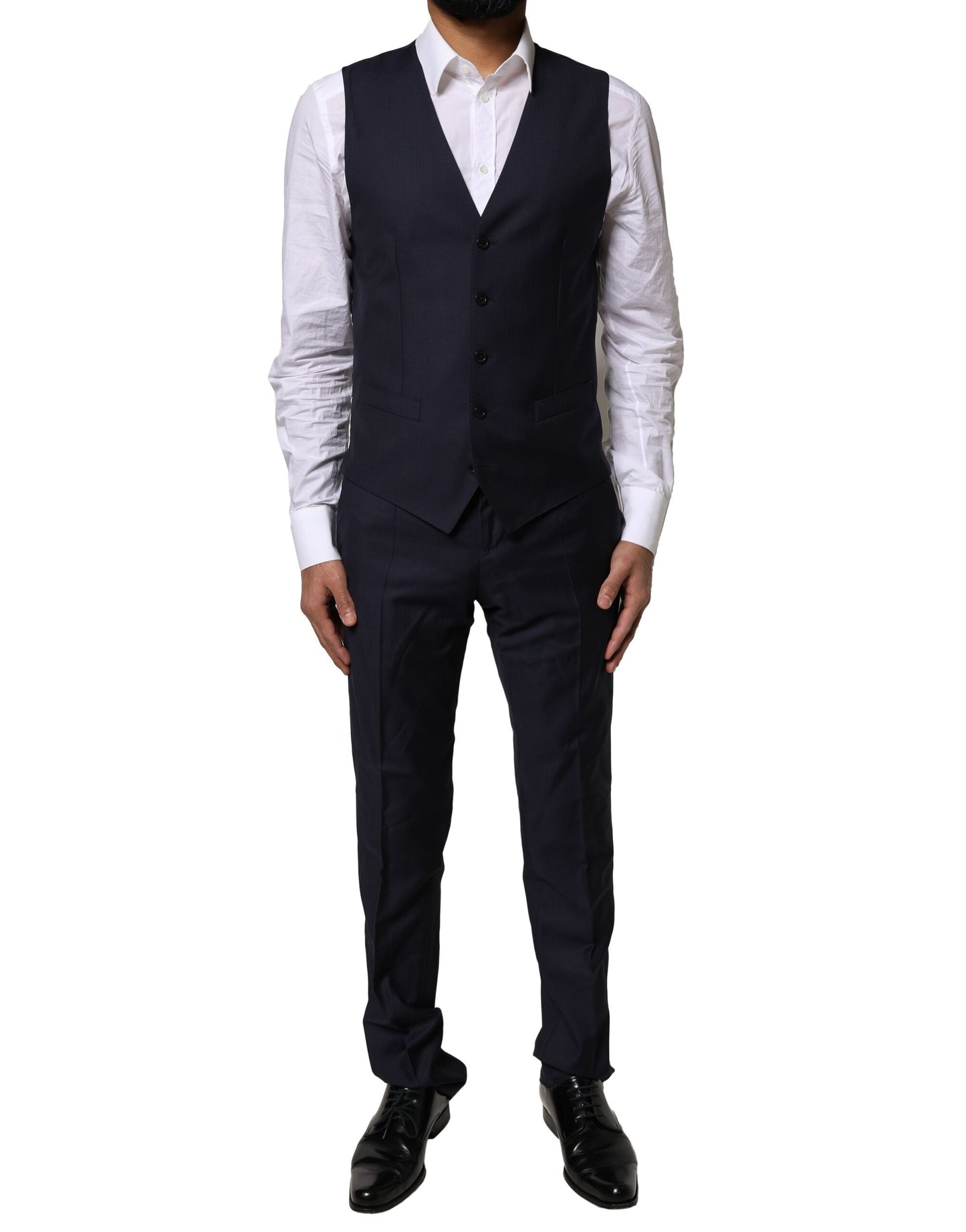 Blue MARTINI Wool 3 Piece Formal Men Suit