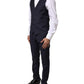 Blue MARTINI Wool 3 Piece Formal Men Suit