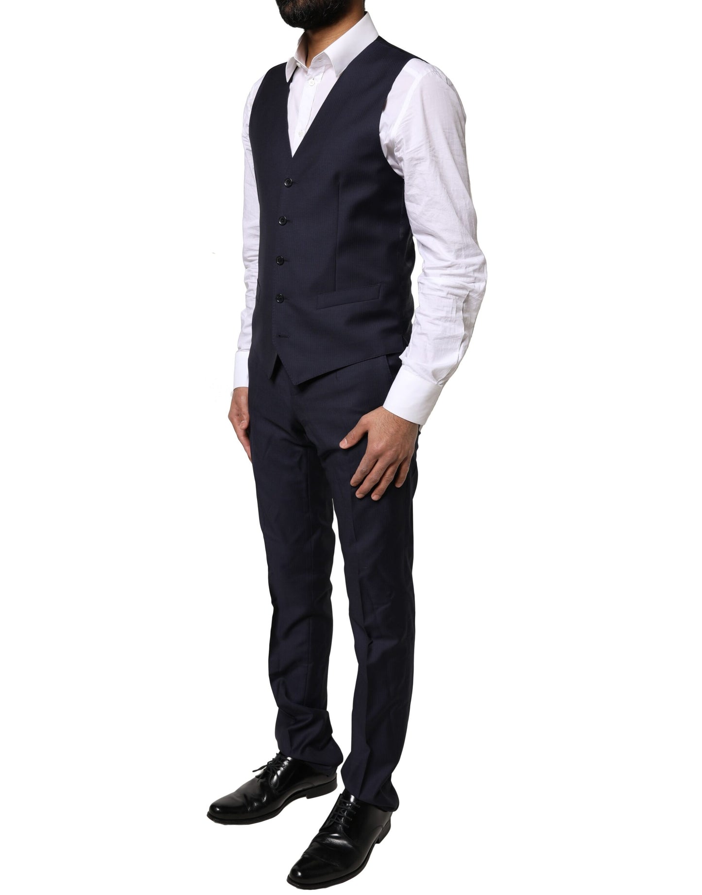 Blue MARTINI Wool 3 Piece Formal Men Suit