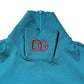 Dolce & Gabbana Blue Cotton Turtleneck Long Sleeves Sweater