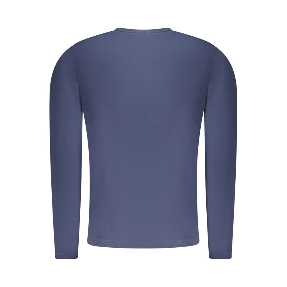 T-shirt da uomo in cotone blu