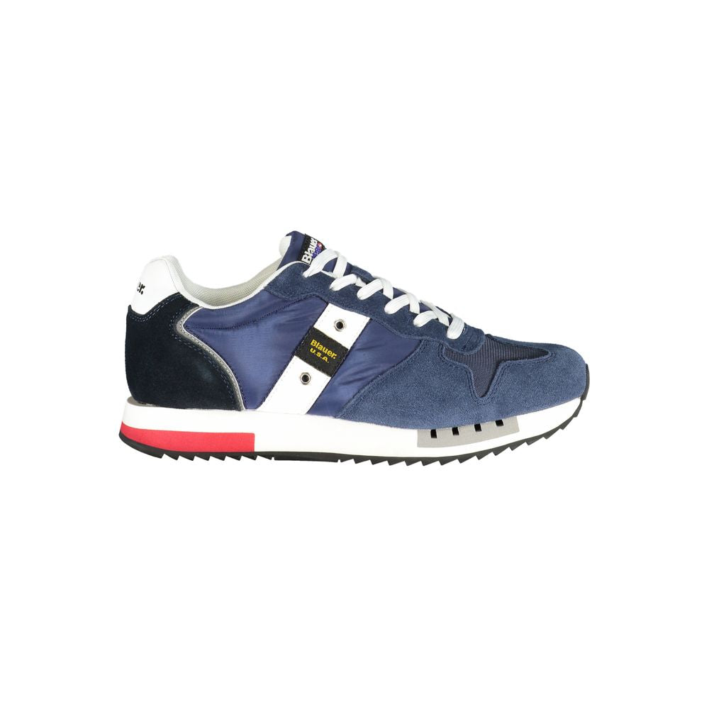 Sneaker da uomo in poliestere blu