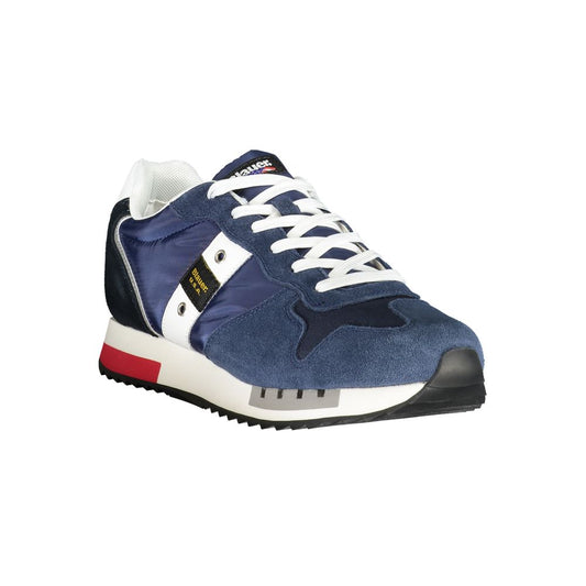 Sneaker da uomo in poliestere blu