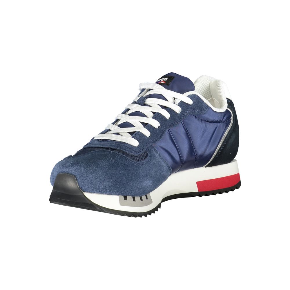 Sneaker da uomo in poliestere blu