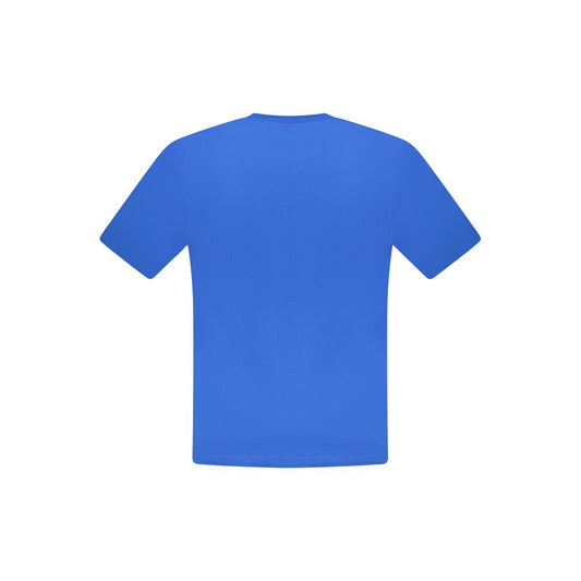 Blue Cotton Men T-Shirt