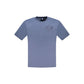 Blue Cotton Men T-Shirt