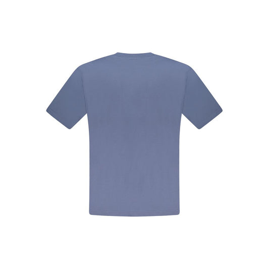 Blue Cotton Men T-Shirt