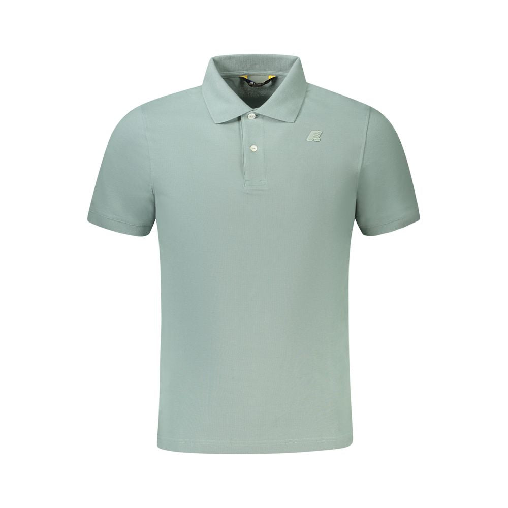 Green Cotton Men Polo Shirt