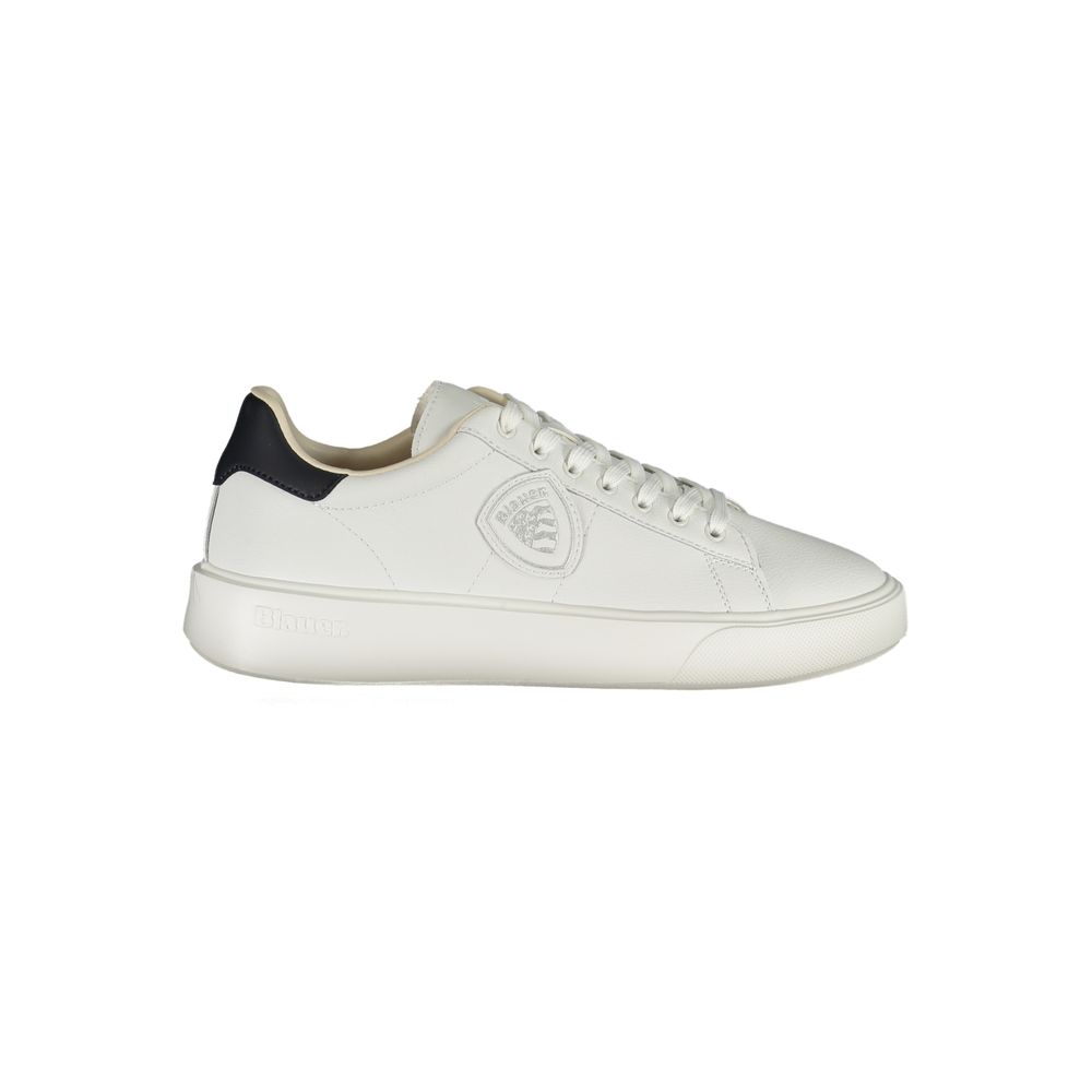 White Polyethylene Men Sneaker